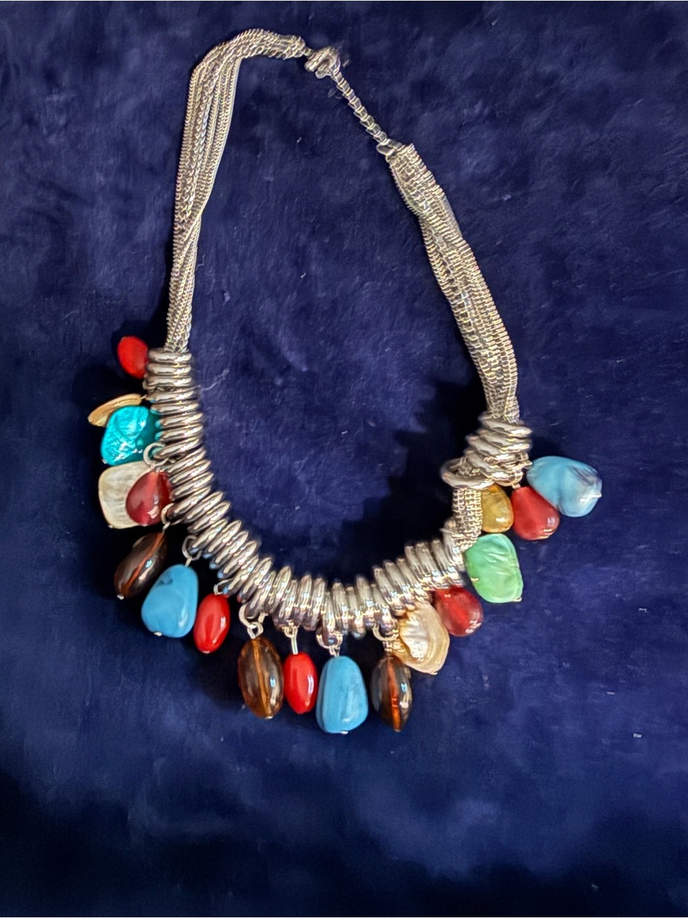 Multicolor Beaded Statement Necklace - Women Jewelry